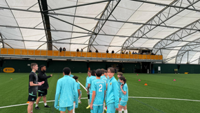 Boys In Blue With Coach