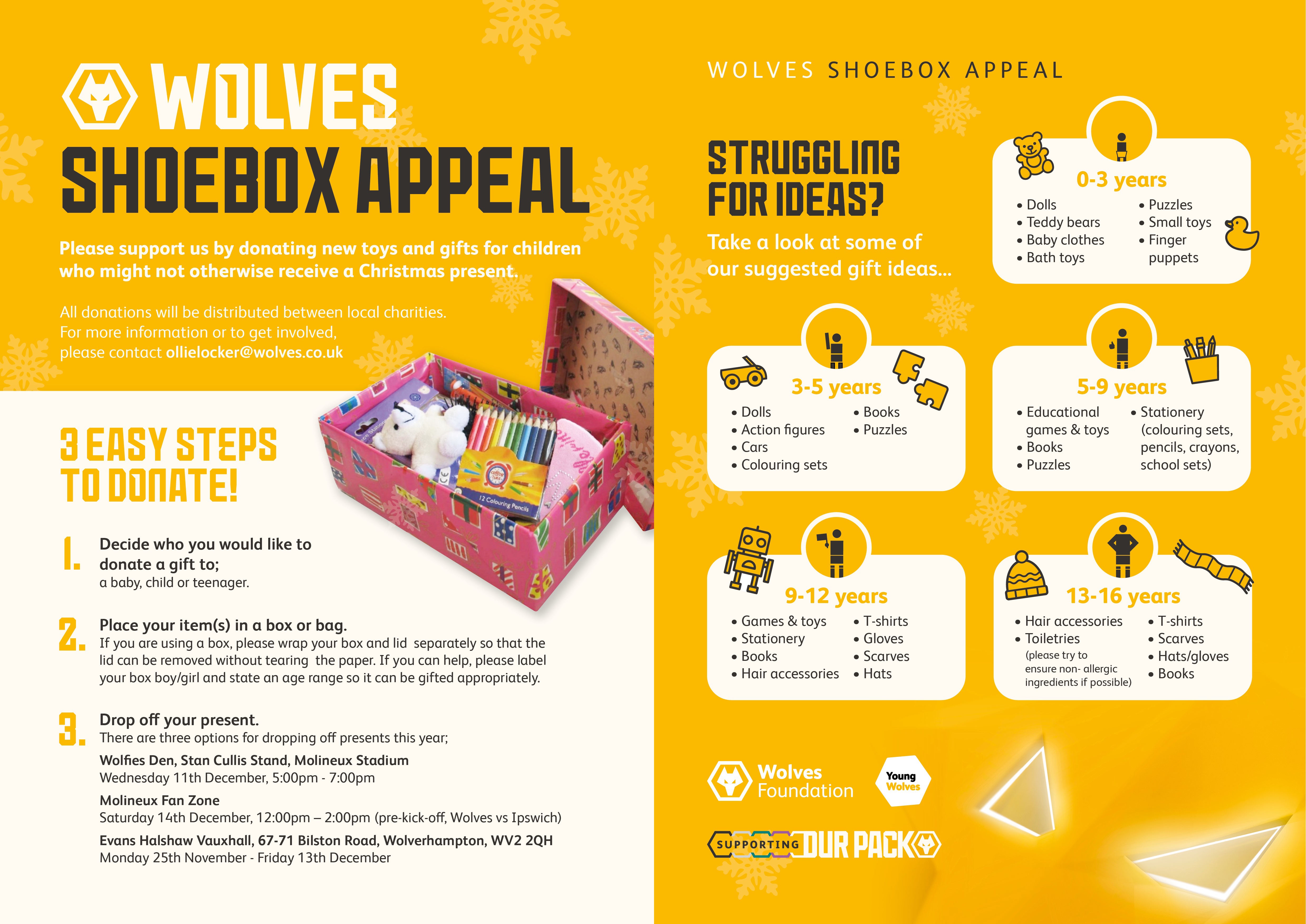 Wolves Foundation s Annual Shoebox Appeal Launched Foundation News 