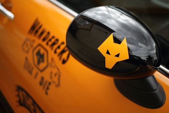 Wolves branded car